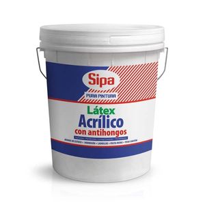 Latex Acrílico Antihongo 1 Tineta Blanco Sipa
