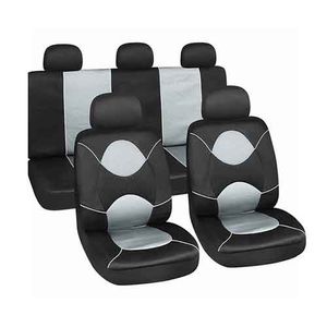 Cubre Asientos Para Auto Negro-Gris 9 Piezas Deportiva Motor Life