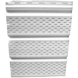 Alero Ventilado 0.30X3.66 Metros Siding Pvc Blanco