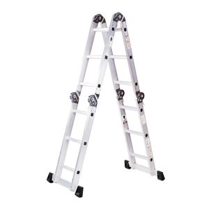 Escalera Articulada Aluminio 12 Peldaños 150 Kg 3.6Metros
