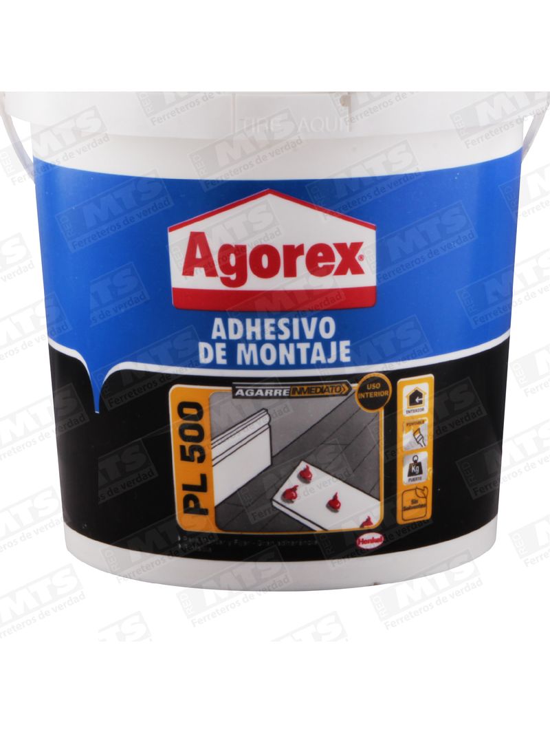 Adhesivo de montaje 3,8 kg PL 500 blanco Agorex