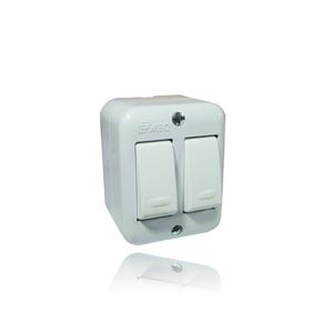 Interruptor Sobrep Doble 9/15 10A Blanco Aris Mec