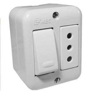 Interruptor Sobrep 9/12+Ench 10A Blanco Aris Mec
