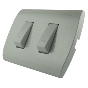 Interruptor Embutido Doble 9/12+9/24 10A Bco Aris Mec