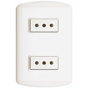 Enchufe Embutido Doble 2P+T 10A Blanco 1208Bn Bticino