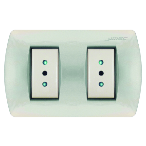 Enchufe Embutido Doble 10A Beige-Champag Grand Mec