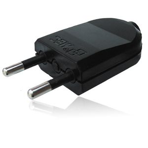 Enchufe Macho Volan 2P 10A Negro Mec
