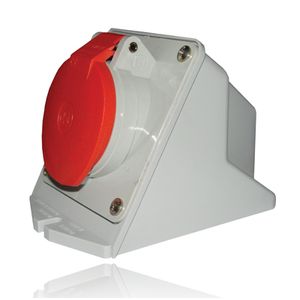 Base Industrial Sobrep 32A 3P+T Rojo Mec