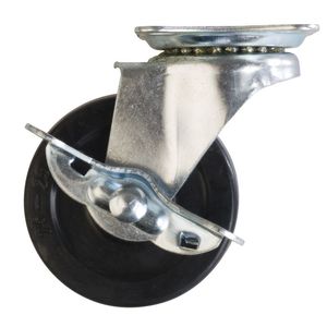 Rueda Para Carro 4" Giratoria Negra Acero Fundido Lioi