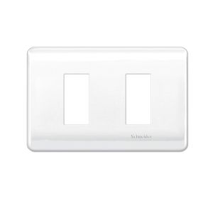 Placa Plastica 2 Mod Con Soporte Blanca Schneider
