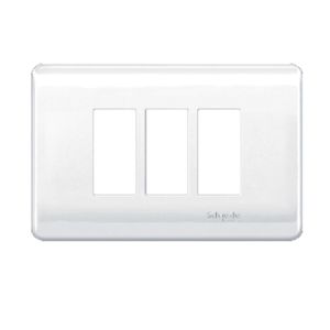 Placa Plastica 3 Mod Con Soporte Blanca Schneider