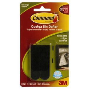 Sujeta Cuadros Negro Med 3M