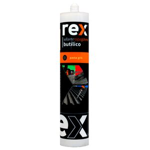 Tapagotera Butilico Cartucho Gris 300Ml Rex