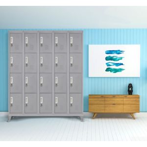 Lockers 5 Cuerpos 20 Cuartas Puertas Maletek