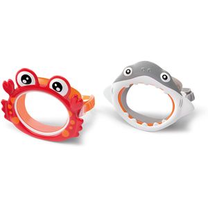 Mascara Divertida Para Buceo 3-8 Años Tiburon Celeste Intex