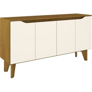 Mueble Buffet 4 Puertas 80X150X38,5Cm Nature-Off White Henn