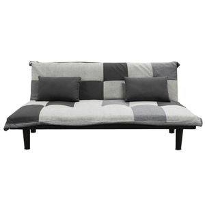 Futon Pixel Negro Gris Idetex