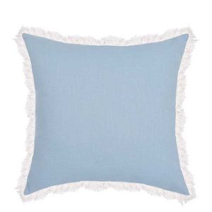 Cojin 45X45 Cm Flecos Rustico Beach Celeste Mashini