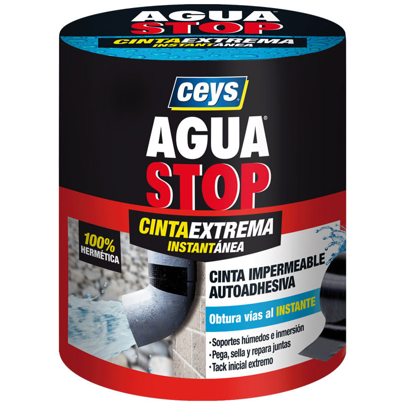 CEYS AGUA STOP Nastro Butilico Impermeabile Per Tetti - 30 Cm X 10 M - Banda Sigillante Per Riparazioni E Manutenzione