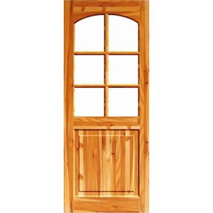 Puerta Acceso Pino Oregon 0.90X2.0Mt 1/2 Cuerpo Con Vid. Nahuel
