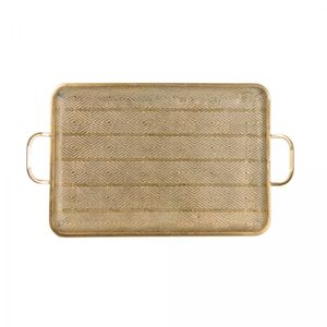 Bandeja Rectangular 60X30Cm Dorada Bighouse