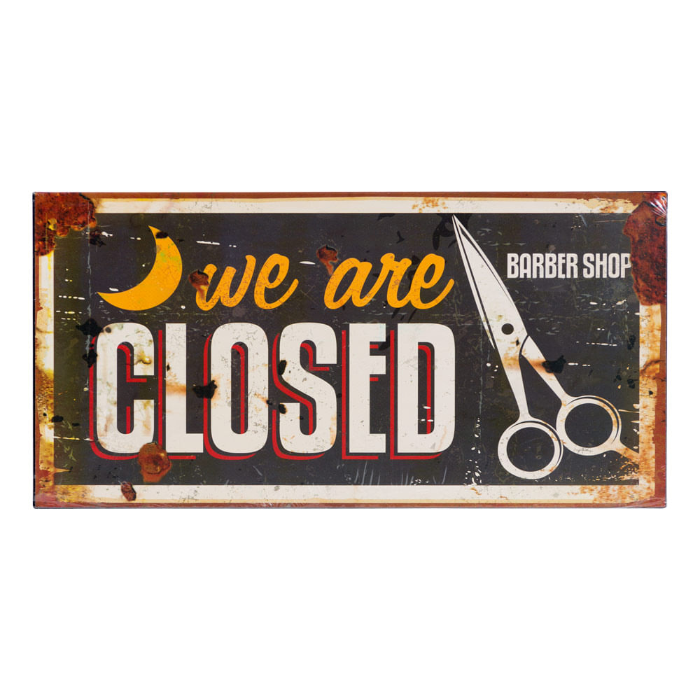 Placa 40X20Cm Open Closed Bighouse