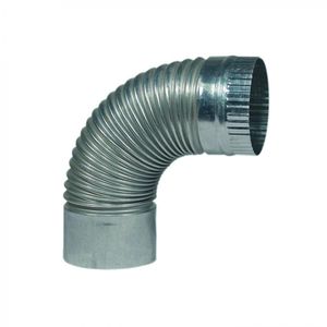 Codo Corrugado Galvanizado 90 Grados