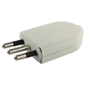 Enchufe Macho Volante Conv 2P T 10A Blanco Mec