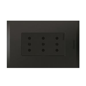 Enchufe Embutido Triple 2P T 10A Negro Nobile Bticino