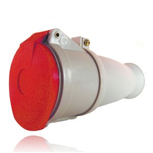 Enchufe Hembra 32A 3P T 380V Industrial Rojo Mec