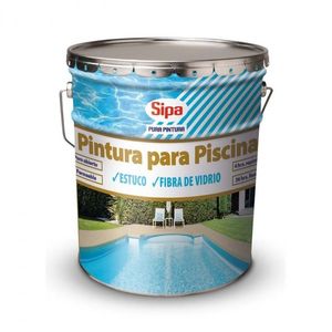 Pintura Para Piscina 1 Tineta Blanco Caucho Clorado Sipa