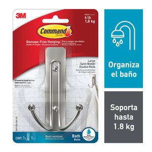 Gancho Grandesatinado Baño 1.8Kg Command 3M