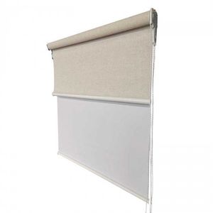 Cortina Roller Doble Blackout 1.20X1.70Cm Tela Lino Dib