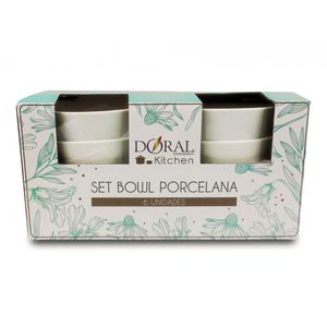 Bowl Set 6Un 14Cm Porcelana Blanco Doral
