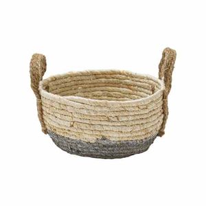 Canasto 20X11X16Cm Gris Borde Beige Bighouse