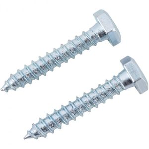 Tornillo Tirafondo 1/4X4 1/2 Zinc Bl 2Un Imporper