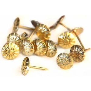 Clavos Tapiceros Dorado Flor Cj 1000Un
