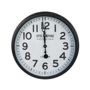 Reloj Pared 50X14X50Cm London Negro Bighouse
