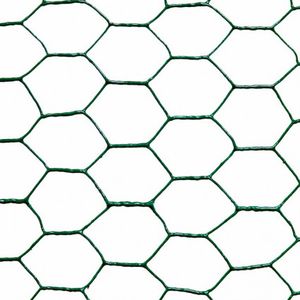 Malla Hexagonal 1" X 1.0mt (rollo 5mt) Recubierta Pvc Verde Bighouse