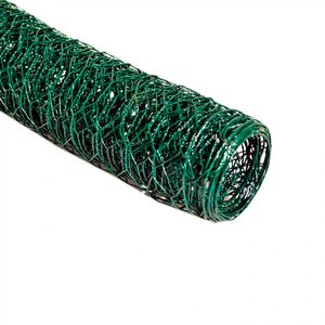 Malla Hexagonal 1" X 1.0Mt (Rollo 5Mt) Recubierta Pvc Verde Bighouse