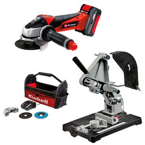 Esmeril Angular 18V Te-Ag 18/115 Li +  Soporte Para Esmeril Angular Ts 115/125 Einhell