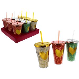 Vaso 450Ml Corazon Rojo