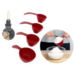 Taza Medidora 4 Unidades 240/120/60/80 Ml Rojo