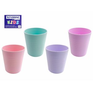 Vaso Plastico 4 Unidades Colores Windrose Kids