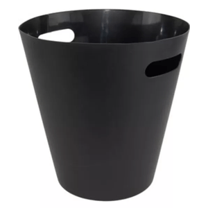 Papelero 28X29.5Cm 12Lt Plastico Negro Bighouse