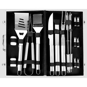Set Parrillero 18 Unidades Con Estuche Aluminio Bighouse