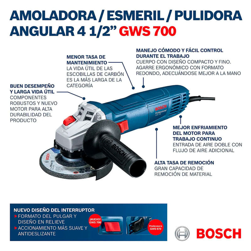 ESMERIL-ANGULAR-GWS-700-220V-B