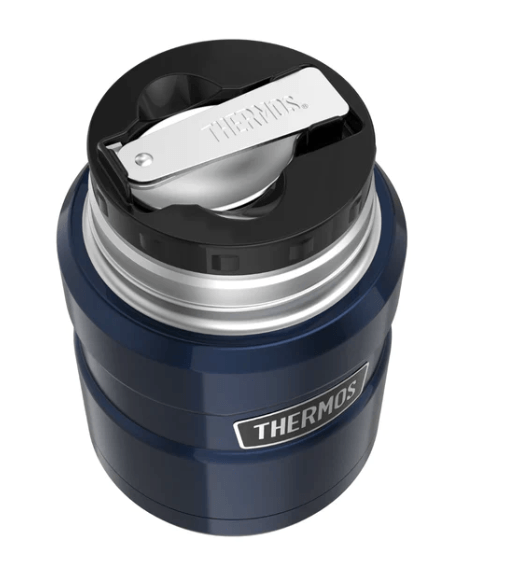 Termo-comida-470ml-con-cuchara-azul-brillante-Thermos