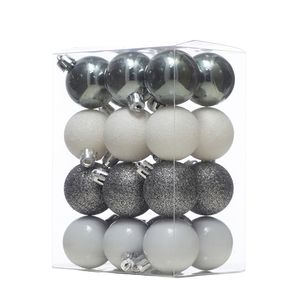 Esferas Navideñas 24 Unidades Escarchadas