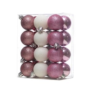 Esferas Navideñas 24 Unidades De 4Cm Escarchadas